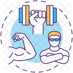 Physical strength building  Icon