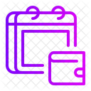 Pianificazione Portafoglio Ora E Data Icon