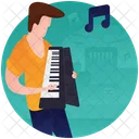 Pianist Playing Piano Musical Instrument Icon