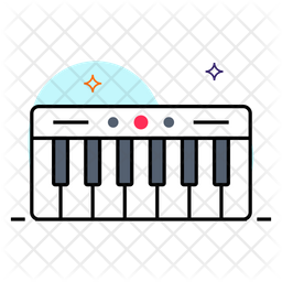 Piano Icon - Download in Colored Outline Style