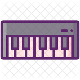 Piano Icon - Download in Colored Outline Style