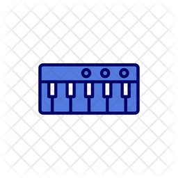 Piano Icon - Download in Colored Outline Style