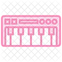 Piano Duotone Line Icon Icon