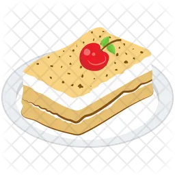 Piatto di pasticceria cremosa  Icon