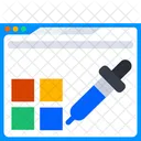 Pick Color Graphic Editor Designing Tool Icon