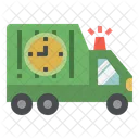 Pick Up Time Waste Management Trash Truck Icon