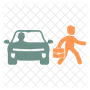 Pick Up Zone Car Road Icon