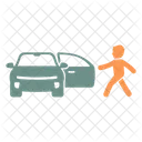 Pick Up Zone Car Road Icon