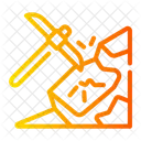 Pickaxe Hoe Stone Worker Mining Soil Construction Icon