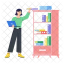 Picking Book Taking Book Putting Book Icon