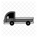 Black Monochrome Pick Up Car Illustration Pickup Truck Utility Vehicle Icon