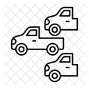 Pickup-Truck-Stau  Symbol
