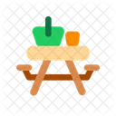 Picnic Table Bench Icon