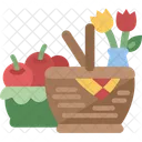 Picnic Food Basket Icon