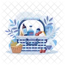 Picnic Basket Handbasket Food Icon