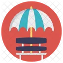 Bench Parasol Picnic Icon