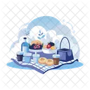 Picnic Snacks Food Recreation Icon