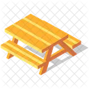 Picnic Table Bench Icon