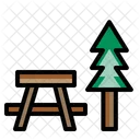 Picnic Table Park Camping Icon