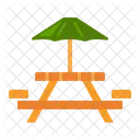 Picnic Table Bench Camping Icon
