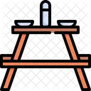 Picnic Table Camping Icon