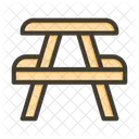 Picnic Table Bench Table Icon