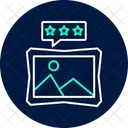 Picture Review Neon Glow Icon