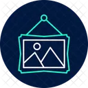 Picture Signboard Neon Glow Icon