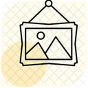 Picture Signboard Minimal Outline Icon