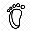 Pie Huella Desnudo Icono