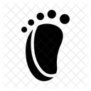 Pie Huella Desnudo Icono