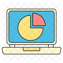Pie Chart Laptop Icon