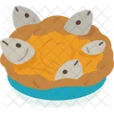 Pie Stargazy Fish Icon
