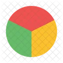 Pie Chart Market Share Segmentation Icon