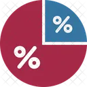 Graph With Percentage Pie Graph With Percentage Graph Analysis Icon