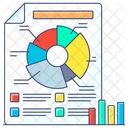 Business Report Pie Chart Graphical Representation Icon
