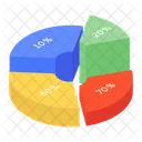 원형 차트 통계 그래픽 데이터 분석 아이콘