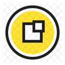 Pie Chart Square Retro Icon