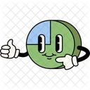 Pie Chart Character  Icon