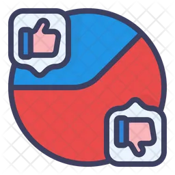 Pie Chart Customer Feedback  Icon