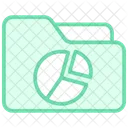 Pie Chart Folder Duotone Line Icon Icon