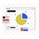 Pie chart on software window  Symbol