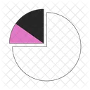 Pie chart with divided slices  Icon