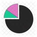 Pie diagram splitted into slices  Icon