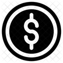 Piece Dun Dollar Argent Especes Icon