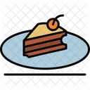 케이크 조각 디저트 식품 단 파이 빵집 조각 나누기 케이크 조각 케이크 조각 아이콘