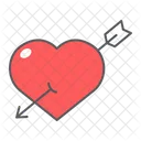 Pierced Heart Arrow Icon