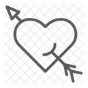 Heart Pierced Arrow Icon