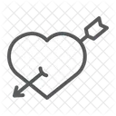 Pierced Heart Arrow Icon