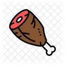 Cocido Animal Pierna Icono